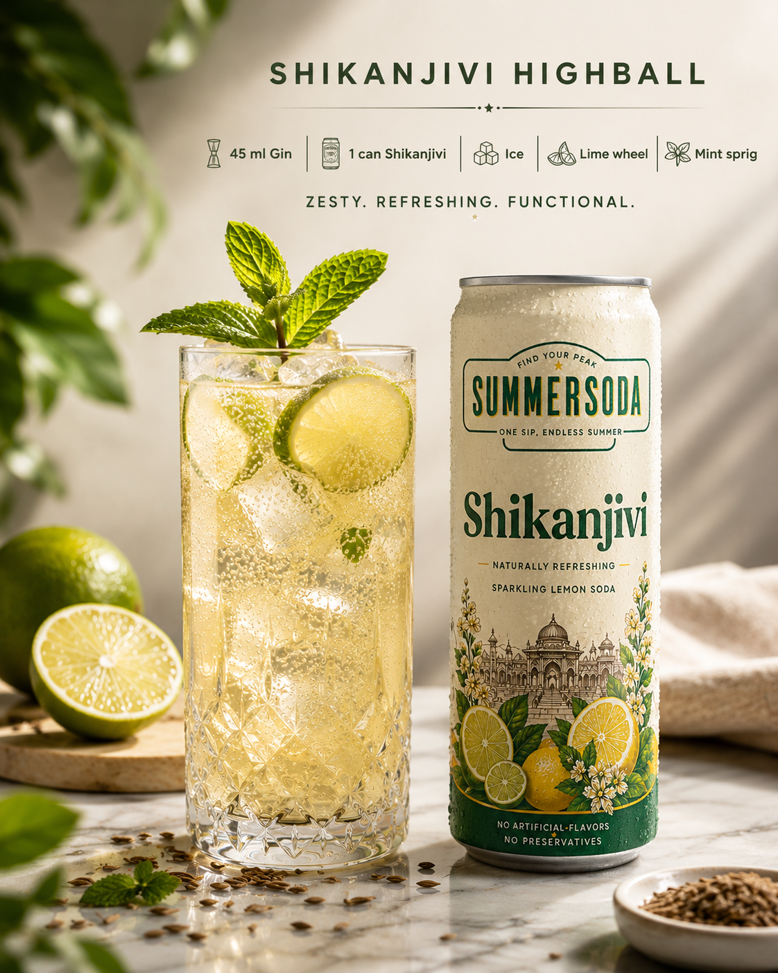 Shikanji Sour cocktail